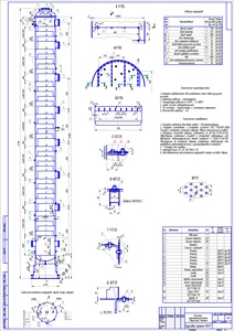 Колонна ректификационная чертеж